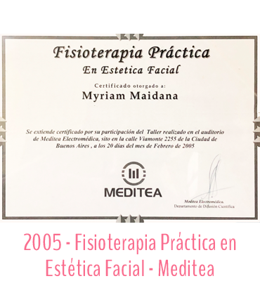 2005 - Fisioterapia práctica en Estética Facial - Meditea