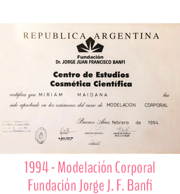 1994 - Modelación Corporal Fundación Jorge J. F. Banfi