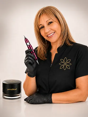 Material de práctica del curso de microblading de cejas